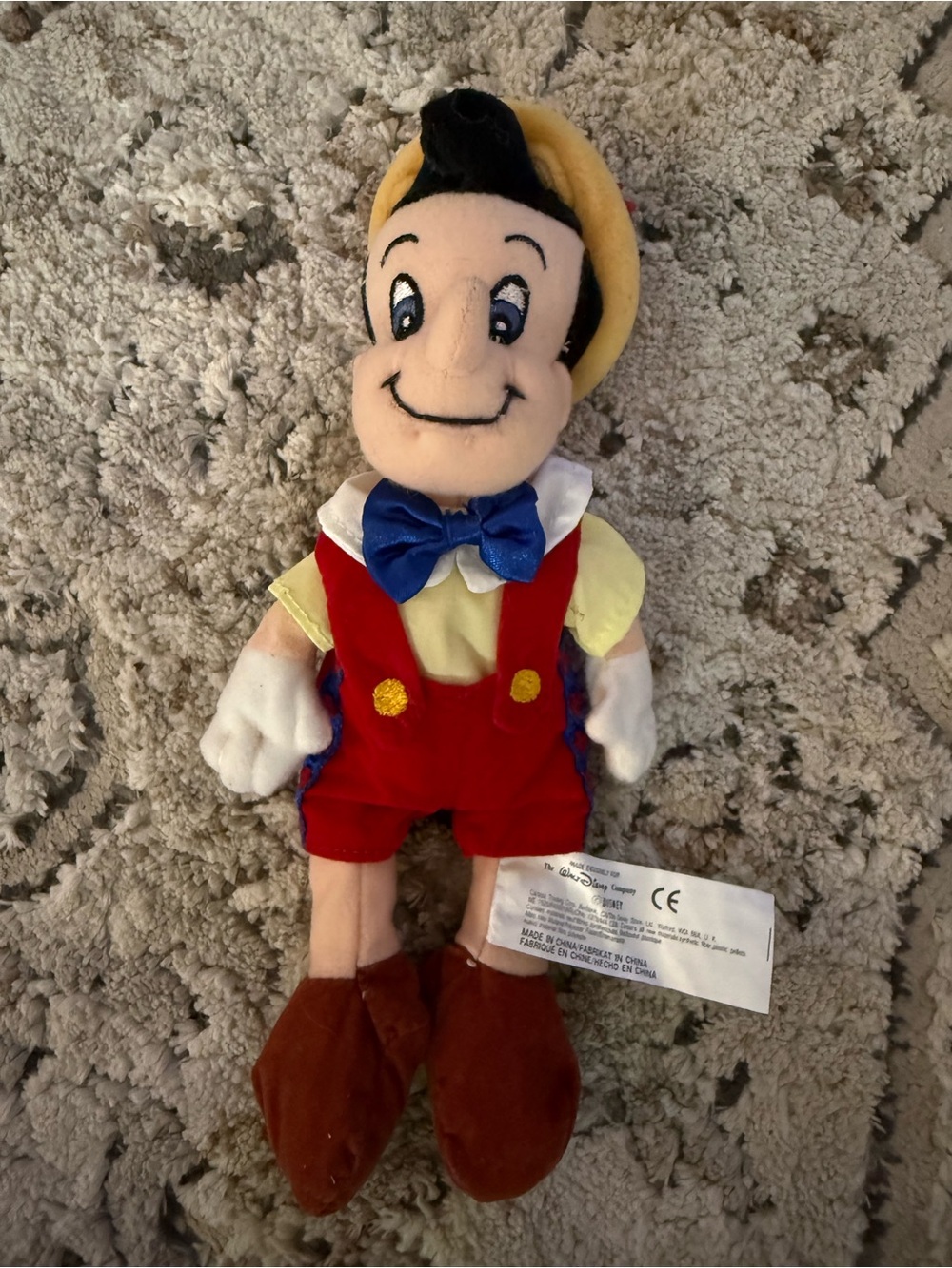 Disney Pinocchio Plush - Red, Yellow, Blue & Brown